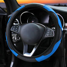 Black Blue 38cm/15'' Car Auto Steering Wheel Cover Microfiber Leather Universal 2024 - buy cheap