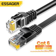 Кабель Ethernet Essager Cat6, кабель локальной сети 10 м, UTP Cat 6 RJ 45, сплиттер, сетевой кабель RJ45, витая пара, патч-корд для маршрутизатора ноутбука 2024 - купить недорого