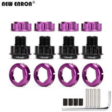 NEW ENRON 4Pcs Metal RC 17mm Warlock Hex Nuts with 5MM Serrated Nuts Set Aluminum Purple For RC CAR HPI Savage Flux 2024 - buy cheap