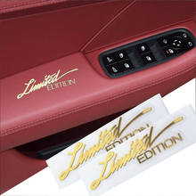2x 3D Universal Gold Emblem Badge Metal Sticker DIY Limited Edition Decal 1.8X7.5cm Various Car Accessories Decoration Fashion