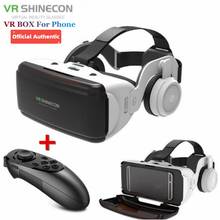 Original VR Virtual Reality 3D Glasses Box Stereo VR Google Cardboard Headset Helmet for IOS Android Smartphone,Wireless Rocker 2024 - купить недорого