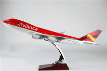 47CM Plane 1/150 Scale Airplane Boeing B747 Aircraft Plane International Colombia AVIANCA Airline Model Resin Material Toy Model 2024 - buy cheap