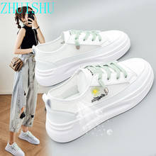 Flower White Shoes for Female Students Korean Version of Wild 2021 Spring and Summer New Mesh Breathable Single Shoes 2024 - buy cheap