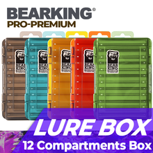 BEARKINGFishing Box 12 compartments Fishing Accessories lure Hook Boxes storage Double Sided High Strength Fishing Tackle Box 2024 - купить недорого