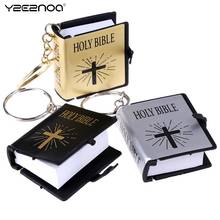 Cute Mini English HOLY BIBLE Keychains Religious Christian Jesus Cross Keyrings Women Bag Gift Souvenirs 2024 - buy cheap
