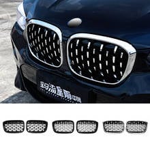 Par Diamante Meteor Estilo Substituição Grille Grills Frente Car Bumper Grill Para BMW X3 X4 G01 G08 G02 2017-2020 Acessórios do carro 2024 - compre barato