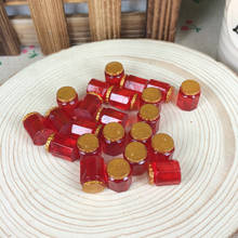 Kawaii плоские "сделай сам" миниатюрный красного цвета бутылки Смола Кабошоны с плоской обратной стороной украшение ремесло изготовления: 10*12 мм 2024 - купить недорого