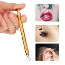 Soporte de cuentas de 4 puntas para joyería, herramienta de agarre de cuentas de aleación dorada, alta precisión, tatuaje corporal, Piercing, accesorios 2024 - compra barato