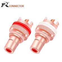 2Pcs/1Pair Copper CMC RCA Female Terminal Jack Socket AV Audio Video Connector High Quality 2024 - buy cheap