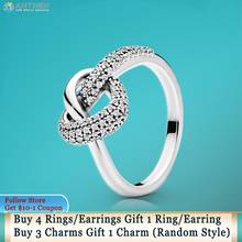 Ahthen 925 Sterling Silver Rings Knotted Heart Rings 925 Silver Women Rings Ngagement Ring Women Jewelry Making Girl Rings 2024 - buy cheap
