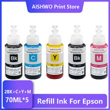 Asw-kit de recarga de tinta para impressora epson, 350ml, l550, l555, l566, l100, l110, l132, l200, l210, l222, l300, l362, l366 2024 - compre barato