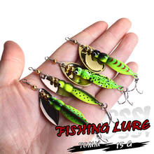 1PCS 15g 7cm Insects Fishing lure Spoon Bass Artificial Spinner BaitMetal Pike Fishing Hooks Sinking lures 2024 - buy cheap