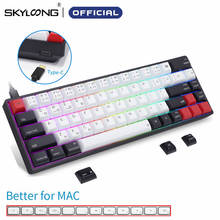 Skyloong ak68s teclado mecânico sem fio bluetooth hot swap pc gamer pbt keycaps para jogos melhor para mac laptop tablet 2024 - compre barato