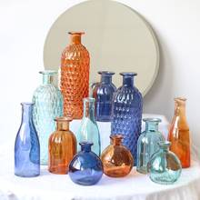 Простая Современная разноцветная стеклянная ваза, прозрачные вазы, цветочный Террариум, гидропонный контейнер, домашняя декоративная стеклянная ваза 2024 - купить недорого