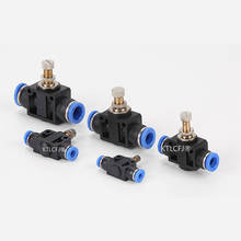 Regulador pneumático de fluxo de ar 4mm 6mm 8mm 10mm 12mm, válvula de ajuste de fluxo de gás, conector de montagem, guindaste de controle de velocidade do ar 2024 - compre barato