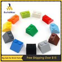 Blocos de montar peças 50 peças, faça você mesmo figura grossa tijolos de inclinação 1x2 tamanho criativo educacional blocos modelo em massa brinquedos de plástico para crianças 2024 - compre barato