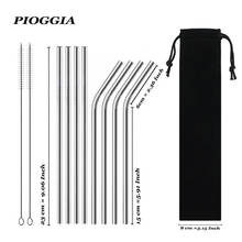 Reusable Drinking Straw High Quality 304 Stainless Steel Metal Straw With Cleaner Brush For Mugs 20/30oz Coffee Bar Accessories 2024 - buy cheap