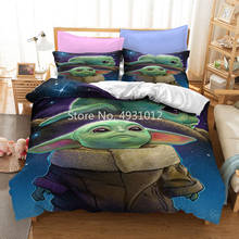 Disney 3D Cartoon Star Wars Baby Yoda Bedding Set Home Textile For Boys Gift Single Queen King Bedding Set Duvet Cover Sets 2024 - buy cheap