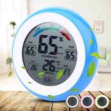 Digital LCD Display Indoor Thermometer Hygrometer Round Wireless Electronic Temperature Humidity Meter Weather Station Tester 2024 - купить недорого