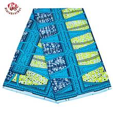 Tela africana con estampado de cera de poliéster, tela de alta calidad Ankara de 6 yardas, tela africana para vestido de fiesta FP6371 2024 - compra barato