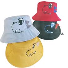 Doitbest Summer boys girls Bucket Hats Sunscreen sun cap folding Cartoon Dinosaurs double-sided Spring kids child fisherman hat 2024 - buy cheap