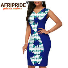 Women`s Bodycon Dress African Dashiki Printed Slim Fit V-Neck Sleeveless Casual Plus Size Pure Cotton Mini Dress Sexy A2025005 2024 - buy cheap