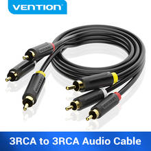 Vention 3RCA to 3 RCA Cable Audio Video Male to Male AV Cable Gold Plated for STB DVD TV VCD Blueplayer Amplifier Cable RCA Jack 2024 - buy cheap