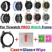 Película protectora de pantalla de vidrio templado para Ticwatch pro3, carcasa de reloj de pulsera inteligente, marco Protector de TPU para Ticwatch pro 3, cubierta 2024 - compra barato
