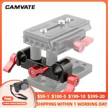 CAMVATE Standard 4-Holes 15mm Rod Clamp For Tripod Base Plate/ Manfrotto Quick Release Plate/Matte Box/Lens Support/Follow Focus 2024 - buy cheap