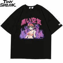 2022 Men Hip Hop T Shirt Streetwear Japanese Cartoon Sexy Girl Tshirt Harajuku HipHop Oversize T-shirt Anime Cotton Tops Tees 2024 - buy cheap
