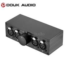 Douk Auido Little Bear MC103 3(1)-IN-1(3)-OUT XLR Balance Stereo Audio Switcher Passive Selector Splitter Box 2024 - buy cheap