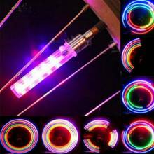 2pcs/lot Bike Tyre Valve Caps Colorful LED Lights Wheel Spokes with Batteries Waterproof Cycling Bicycle Accessories Night Light 2024 - buy cheap