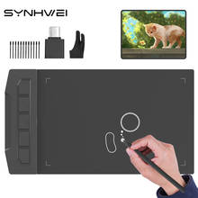 SYNHWEI X1 6 inch Graphics Tablet For Drawing Writing Osu Game 8192 Level Battery-Free Pen Digital Tablet Windows Android Mac 2024 - купить недорого