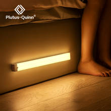Plutus-Quinn LED Night Light Motion Sensor Wireless USB Rechargeable 20 30 40 50cm Night lamp For Kitchen Cabinet Wardrobe Lamp 2024 - купить недорого