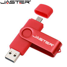 JASTER-pendrive del USB OTG 2,0, memoria extraíble de 4gb, 8gb, 16gb, 32gb y 64gb, unidad flash usb de metal, envío gratis 2024 - compra barato
