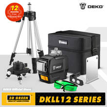 DEKO DKLL12PB1 SET1/2  12 Lines 3D Green Laser Level Horizontal Vertical Cross Lines  Auto Self-Leveling Manual Mode 2024 - купить недорого