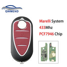 QWMEND Marelli BSI 3 Buttons Flip Smart Car Key for Alfa Romeo Giulietta 2010-2016 Car Remote Key 433Mhz PCF7946 Chip 2024 - buy cheap