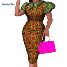 African Dresses for Women Print Ruffles Sleeve Bodycon Dresses Vestidos Bazin Riche African Ankara Party Dresses Clothing WY8163 2024 - buy cheap