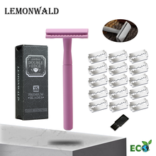 Lemonwald Purple Metal Double-Edged Razor With 5 Blades, Safe Shaving For Men And Women, The Best Gift For Lovers 2024 - buy cheap