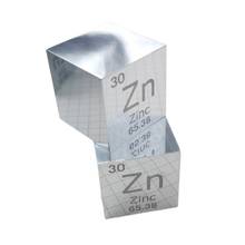 Cubo de elementos de Zinc pulido con espejo de alta pureza 99.995%, cubos de densidad de Metal de 25,4mm, elemento tallado, Cubo de tabla periódica 2024 - compra barato