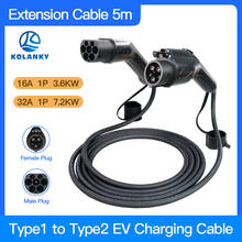Cargador EV tipo 2a tipo 1, Cable de carga EVSE para vehículo eléctrico, J1772, 32A, 16A, con Cable de 5m y 10m 2024 - compra barato
