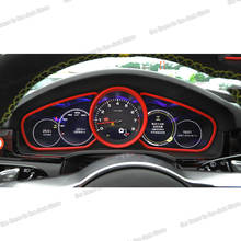 Carbon Fiber Car Dashboard Screen Trims Frame for Porsche Cayenne 2018 2019 2020 Accessories Auto Decoration turbo 2021 2022 2024 - buy cheap