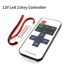 12V Led Dimmer Controller 11key DC 5V 12V 24 V RF Wireless Remote Control for LED Strip Light Single Color Intelligent Memory 2024 - buy cheap