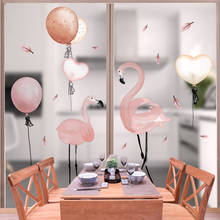 [Shijuehezi] adesivos de parede rosa flamingo para crianças, decoração para berçário de bebês e crianças, rosa, animais, faça você mesmo 2024 - compre barato