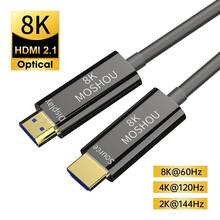 Cable 2,1 de fibra óptica 8K, Compatible con HDMI, ARC HDR, 4K, 120Hz, de alta definición, para amplificador de TV PS5, Samsung, QLED 2024 - compra barato