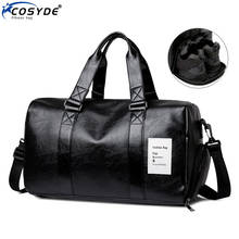 2021 Gym Bag Men Leather Sports Bags Dry Wet Bags Training For Shoes Fitness Yoga Travel Luggage Shoulder Sac De Sport Bag 2024 - buy cheap