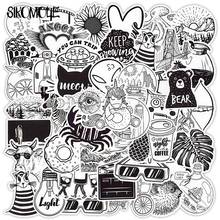 10/30/50pcs Cartoon Vsco Stickers Black And White Simplicity Cute Anime DIY Laptop Suitcase Bike Car Computer Decals Sticker F5 2024 - buy cheap