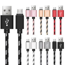 Micro cabo usb tipo c, de nylon trançado, para sincronização de dados, 8pin, para iphone, samsung, xiaomi, huawei, dispositivo android 2024 - compre barato