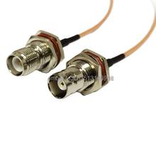 New  RP-TNC Female Jack  Switch  BNC Female Bulkhead Pigtail Cable RG316 Wholesale Fast Ship 15CM 6" Adapter 2024 - buy cheap