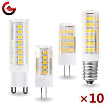 10pcs/lot LED Bulb 3W 4W 5W 7W G4 G9 E14 LED Lamp AC 220V LED Corn Bulb SMD2835 360 Beam Angle Replace Halogen Chandelier Light 2024 - buy cheap